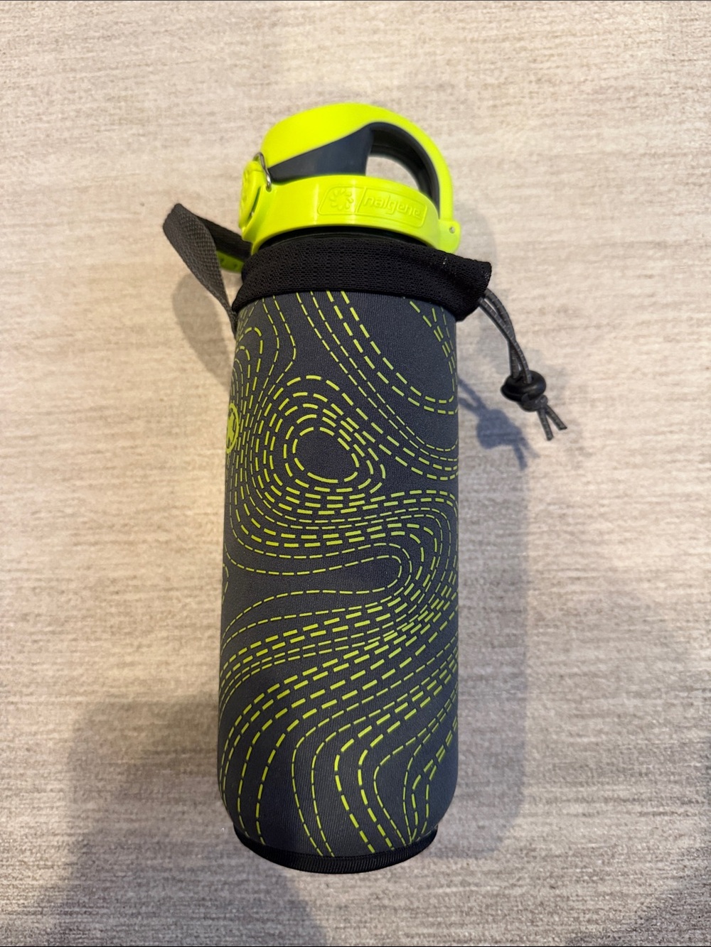 Contigo Neon Lime Patterned Water Bottle with Sleeve